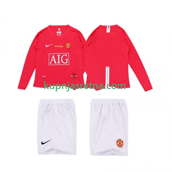 Dječja Domaći Home Dresova Manchester United Retro Premier League 2008 2009 Dugim Rukavima