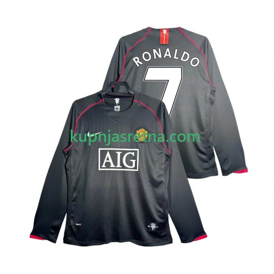 Muškarci Gostujući Away Dresova Manchester United Critstiano Ronaldo 7 Retro 2007 2008 Dugim Rukavima