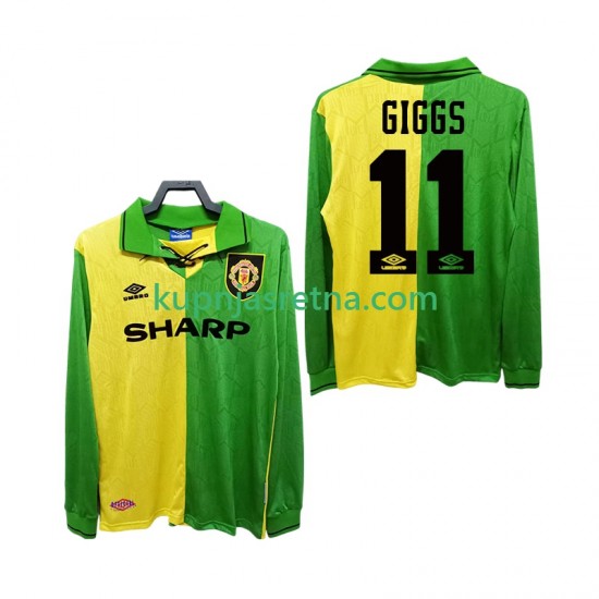 Muškarci Gostujući Away Dresova Manchester United GIGGS 11 Retro 1992 1994 Dugim Rukavima