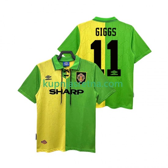 Muškarci Gostujući Away Dresova Manchester United GIGGS 11 Retro 1992 1994 Kratkih Rukava