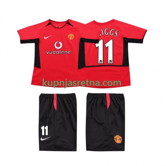 Dječja Domaći Home Dresova Manchester United GIGGS 11 Retro 2002 2004 Kratkih Rukava