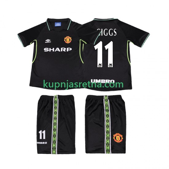 Dječja Treći Dresova Manchester United GIGGS 11 Retro 1998 1999 Kratkih Rukava