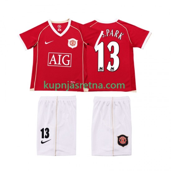 Dječja Domaći Home Dresova Manchester United J.S.PARK 13 Retro 2006 2007 Kratkih Rukava
