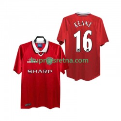 Muškarci Domaći Home Dresova Manchester United Keane 16 Retro 1999 2000 Kratkih Rukava