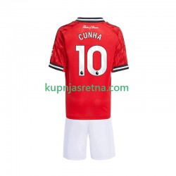 Dječja Domaći Home Dresova Manchester United Matheus Cunha 10 2025-2026 Kratkih Rukava