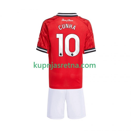 Dječja Domaći Home Dresova Manchester United Matheus Cunha 10 2025-2026 Kratkih Rukava