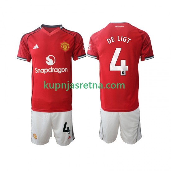 Dječja Domaći Home Dresova Manchester United Matthijs de Ligt 4 2025-2026 Kratkih Rukava
