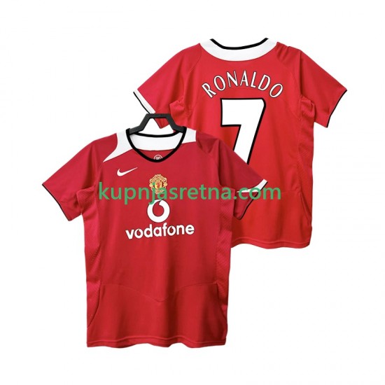 Muškarci Domaći Home Dresova Manchester United RONALDO 7 Retro 2005 2006 Kratkih Rukava