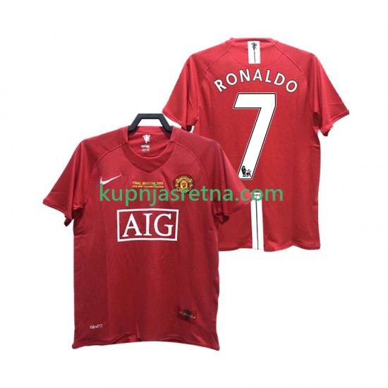 Muškarci Domaći Home Dresova Manchester United RONALDO 7 Retro 2007 2008 Kratkih Rukava