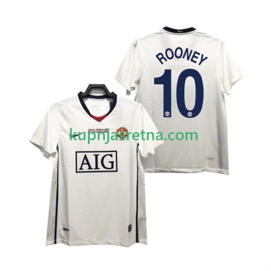 Muškarci Gostujući Away Dresova Manchester United ROONEY 10 Retro Champions League 2008 2009 Kratkih Rukava