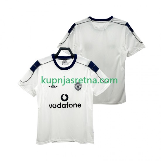 Muškarci Gostujući Away Dresova Manchester United Retro 2000 2001 Kratkih Rukava