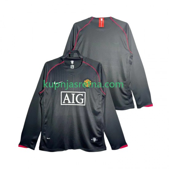 Muškarci Gostujući Away Dresova Manchester United Retro 2007 2008 Dugim Rukavima