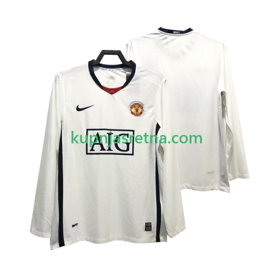 Muškarci Gostujući Away Dresova Manchester United Retro Premier League 2008 2009 Dugim Rukavima