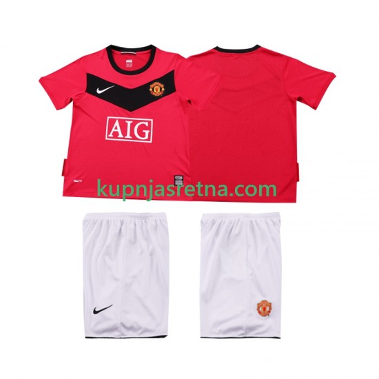Dječja Domaći Home Dresova Manchester United Retro 2009 2010 Kratkih Rukava