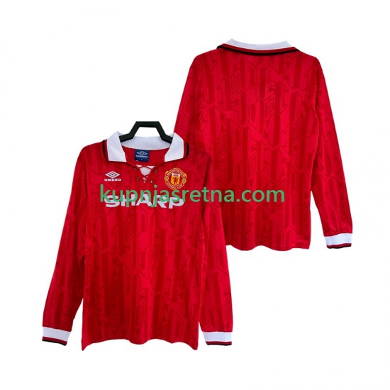 Muškarci Domaći Home Dresova Manchester United Retro 1992 1994 Dugim Rukavima