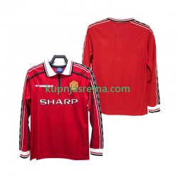 Muškarci Domaći Home Dresova Manchester United Retro 1998 1999 Dugim Rukavima