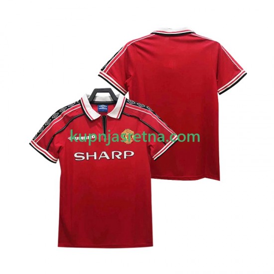 Muškarci Domaći Home Dresova Manchester United Retro 1998 1999 Kratkih Rukava