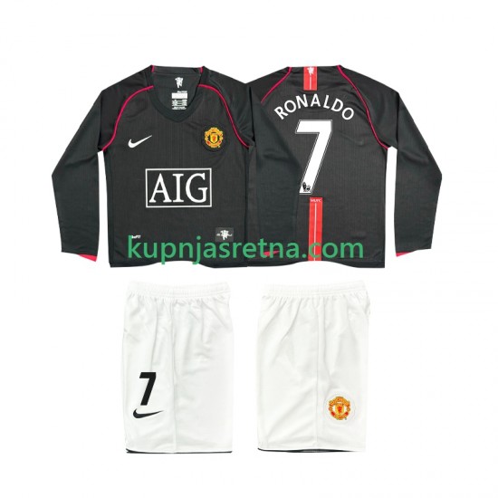 Dječja Gostujući Away Dresova Manchester United Ronaldo 7 Retro 2007 2008 Dugim Rukavima