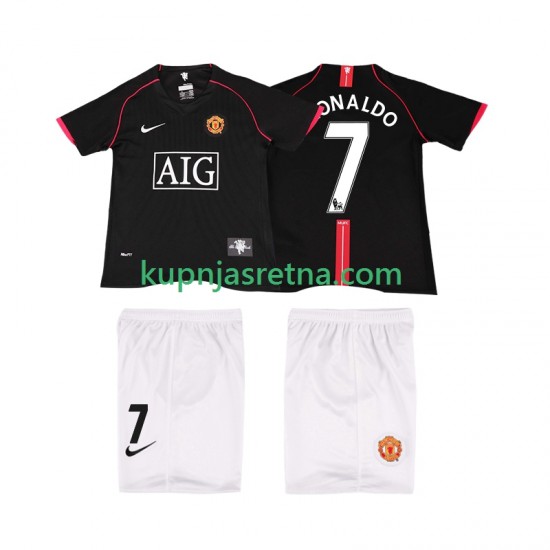 Dječja Gostujući Away Dresova Manchester United Ronaldo 7 Retro 2007 2008 Kratkih Rukava