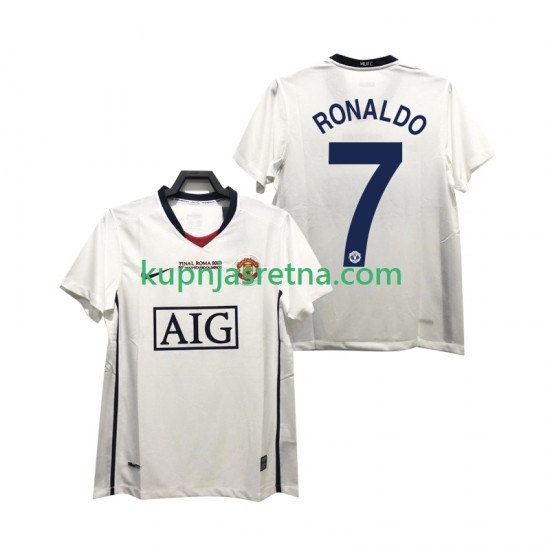 Muškarci Gostujući Away Dresova Manchester United Ronaldo 7 Retro Champions League 2008 2009 Kratkih Rukava