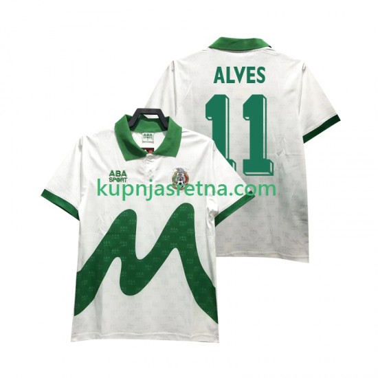 Muškarci Gostujući Away Dresova Meksiko ALVES 11 Retro 1995 Kratkih Rukava