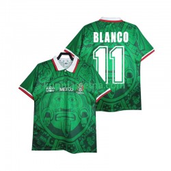 Muškarci Domaći Home Dresova Meksiko BLANCO 11 Retro 1998 Kratkih Rukava