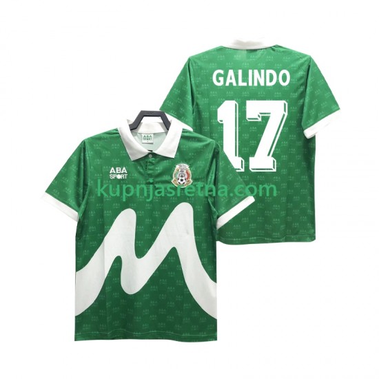 Muškarci Domaći Home Dresova Meksiko GALINDO 17 Retro 1995 Kratkih Rukava