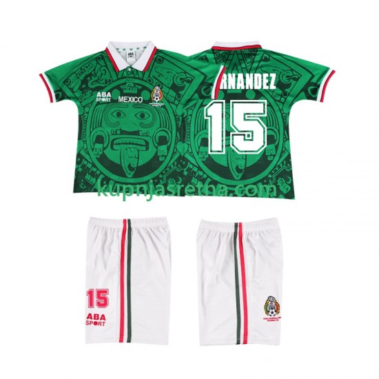 Dječja Domaći Home Dresova Meksiko HERNANDEZ 15 Retro 1998 Kratkih Rukava