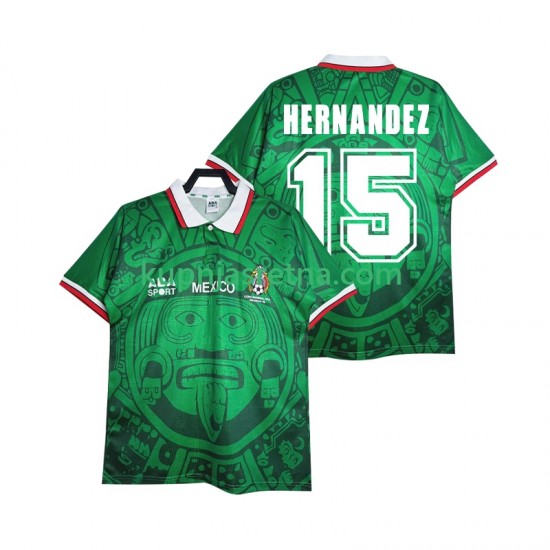 Muškarci Domaći Home Dresova Meksiko HERNANDEZ 15 Retro 1998 Kratkih Rukava