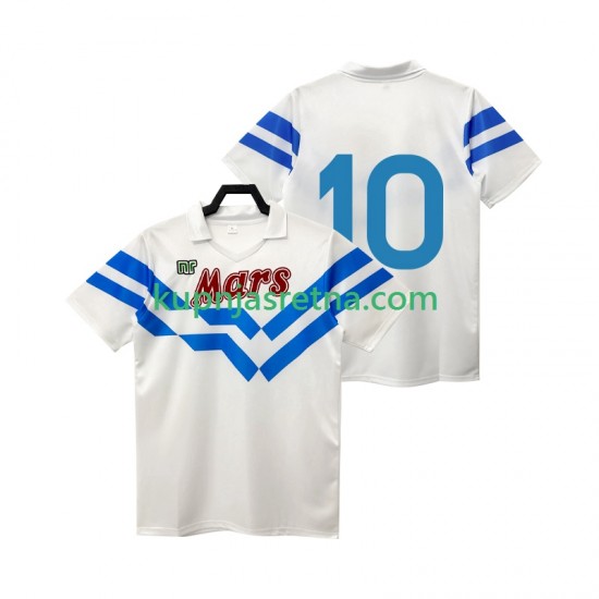 Muškarci Gostujući Away Dresova Napoli 10 Retro 1988 1989 Kratkih Rukava