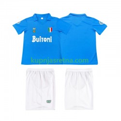 Dječja Domaći Home Dresova Napoli Retro 1987 1988 Kratkih Rukava Dječja Domaći Home Dresova Napoli Retro 1987 1988 Kratkih Rukava