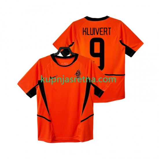 Muškarci Domaći Home Dresova Nizozemska KLUIVERT 9 Retro 2002 Kratkih Rukava