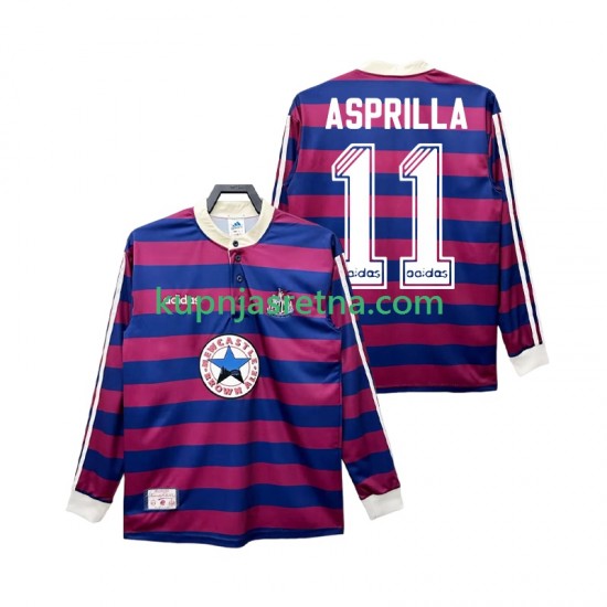 Muškarci Gostujući Away Dresova Newcastle United ASPRILLA 11 Retro 1995 1997 Dugim Rukavima