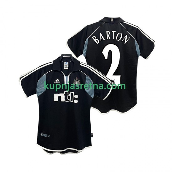 Muškarci Gostujući Away Dresova Newcastle United BARTON 2 Retro 2000 2001 Kratkih Rukava