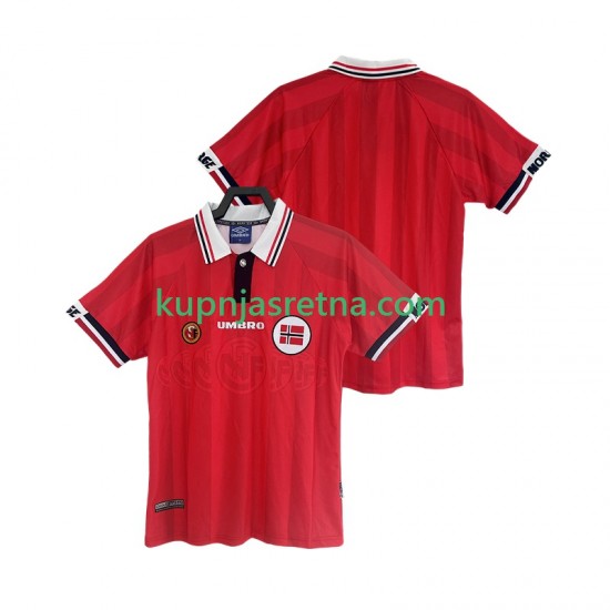 Muškarci Domaći Home Dresova Norveška Retro 1998 Kratkih Rukava