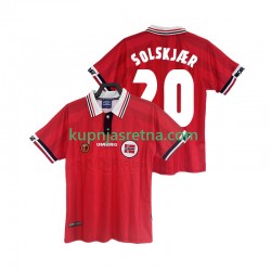 Muškarci Domaći Home Dresova Norveška Retro SOLSKJAER 20 1998 Kratkih Rukava