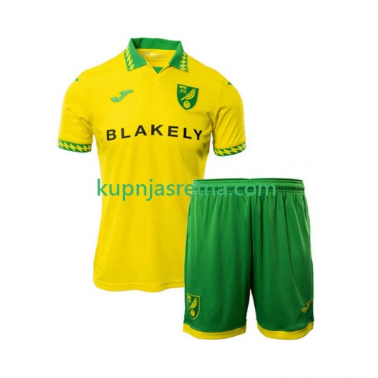 Dječja Domaći Home Dresova Norwich City 2025-2026 Kratkih Rukava