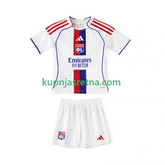 Dječja Domaći Home Dresova Olympique Lyonnais 2025-2026 Kratkih Rukava