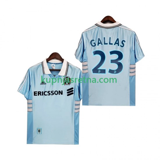 Muškarci Gostujući Away Dresova Olympique de Marseille Gallas 23 Retro 1998 1999 Kratkih Rukava