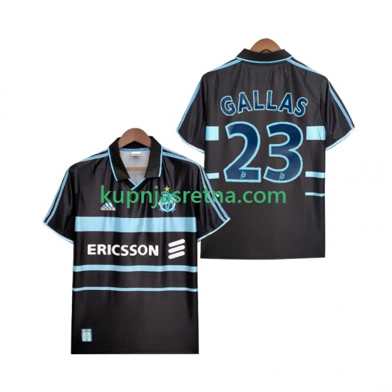 Muškarci Treći Dresova Olympique de Marseille Gallas 23 Retro 1999 2000 Kratkih Rukava