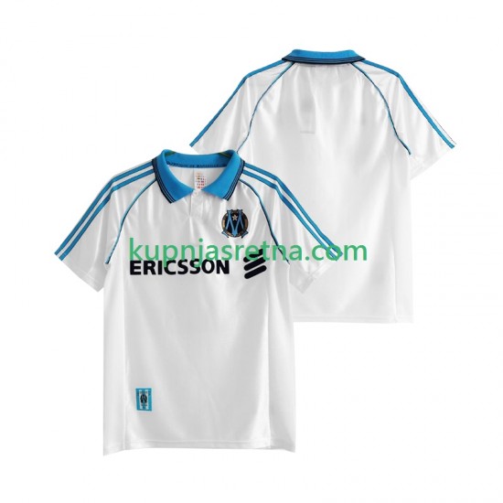 Muškarci Domaći Home Dresova Olympique de Marseille Retro 1998 1999 Kratkih Rukava