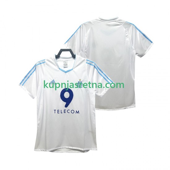 Muškarci Domaći Home Dresova Olympique de Marseille Retro 2002 2003 Kratkih Rukava