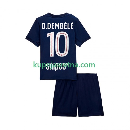 Dječja Domaći Home Dresova Paris Saint-Germain Ousmane Dembele 10 2025-2026 Kratkih Rukava