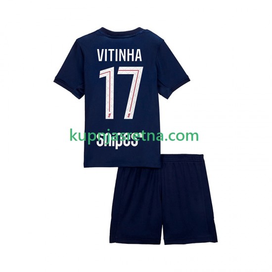 Dječja Domaći Home Dresova Paris Saint-Germain Vitinha 17 2025-2026 Kratkih Rukava