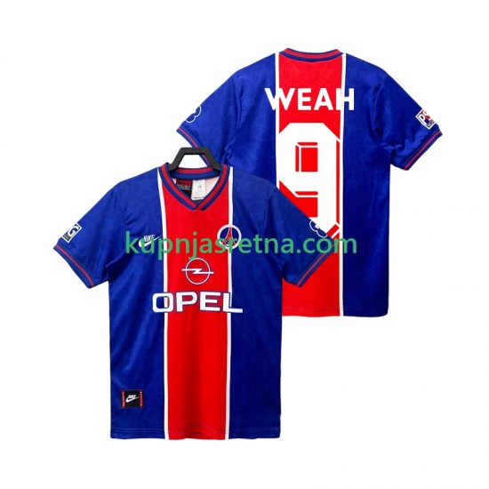 Muškarci Domaći Home Dresova Paris Saint-Germain WEAH 9 Retro 1995 1996 Kratkih Rukava
