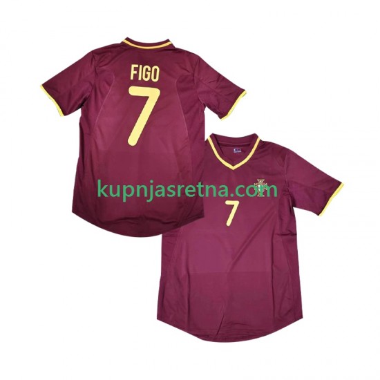 Muškarci Domaći Home Dresova Portugal Figo 7 Retro 2000 Kratkih Rukava