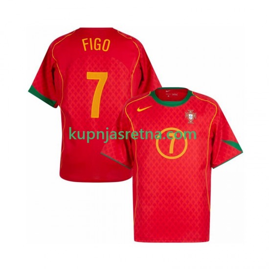 Muškarci Domaći Home Dresova Portugal Figo 7 Retro 2004 Kratkih Rukava