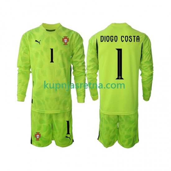 Dječja Domaći Home Golmanski Dresova Portugal Diogo Costa 1 2025 Dugim Rukavima
