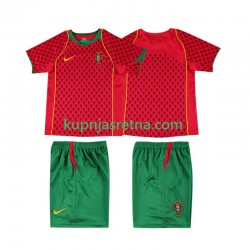 Dječja Domaći Home Dresova Portugal Retro 2004 Kratkih Rukava Dječja Domaći Home Dresova Portugal Retro 2004 Kratkih Rukava