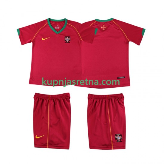 Dječja Domaći Home Dresova Portugal Retro 2006 Kratkih Rukava